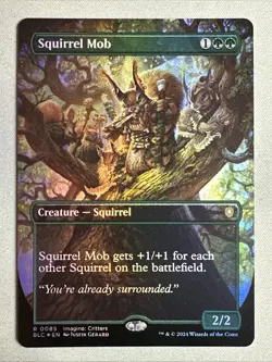 MTG / Squirrel Mob / BLC / #85/ FOIL (Borderless) / Rare / NM - Image 1