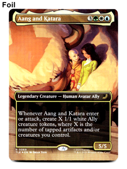 Aang and Katara (Borderless FOIL) - [Avatar: Eternal-Legal] MTG TLE NM 🌳⚪💧 - Image 1