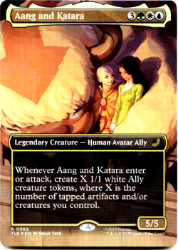 Aang and Katara (Borderless FOIL) - [Avatar: Eternal-Legal] MTG TLE NM 🌳⚪💧 - Image 2