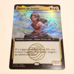 1x Katara, the Fearless, 2025 SDCC Promo, Extended Art Foil 0001, Magic MTG NM - Image 1