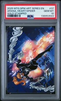 2025 MTG MARVEL'S SPIDER-MAN ART SER #37 ARANA, HEART OF THE SPIDER PSA 10 - Image 1