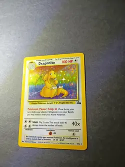 1999 Pokemon Fossil Dragonite Holo 4/62 HP Vintage WOTC LP.. - Image 2