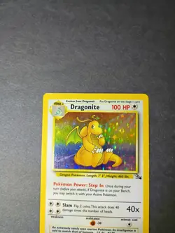 1999 Pokemon Fossil Dragonite Holo 4/62 HP Vintage WOTC LP.. - Image 4