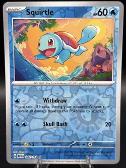 Pokemon TCG - Squirtle - SV: Scarlet & Violet 151 007/165 - Reverse Holo - Image 1