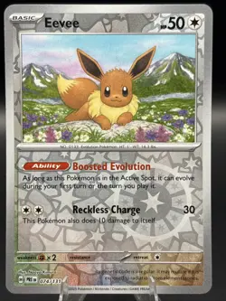 Pokemon TCG - Eevee - 074/131 - Prismatic Evolutions - Reverse Holo - Image 1