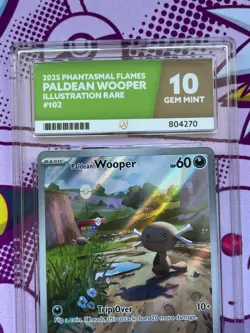 Pokemon TCG - Paldean Wooper 102/094 - Phantasmal Flames - Graded - ACE 10 - Image 3