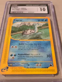 CGC 10 Lapras 2003 Pokemon Skyridge E-Series Vintage - Image 2