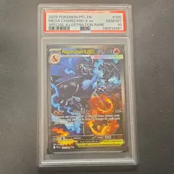 Pokemon Mega Charizard X ex 125/094 Phantasmal Flames Holo PSA 10 2025 - Image 1
