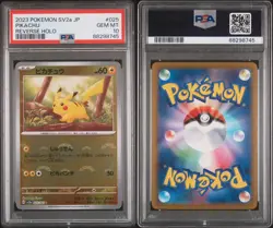 2023 POKEMON JPN SV2A-POKEMON 151 REVERSE HOLO #025 PIKACHU PSA 10 - Image 2