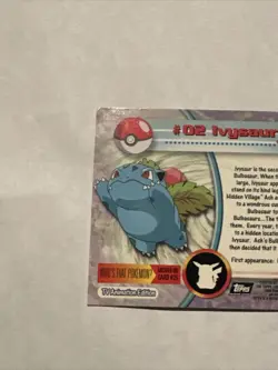 1999 Topps Pokemon Series 1 TV Animation IVYSAUR #02 Black Label EX - Image 5