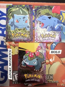 1999 TOPPS POKEMON THE FIRST MOVIE STAGE 1,2,3 VENUSAUR IVYSAUR BULBASAUR LP-NM - Image 1