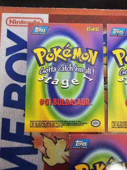 1999 TOPPS POKEMON THE FIRST MOVIE STAGE 1,2,3 VENUSAUR IVYSAUR BULBASAUR LP-NM - Image 3