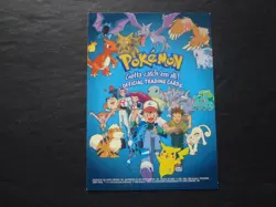 1999 Topps Pokemon Series 1 TV Animation Checklist Black Logo NNO - Image 1