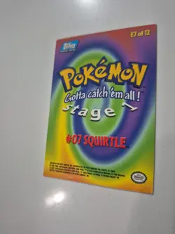 1999 Topps Pokemon Movie Edition Squirtle Stage 1 #07 E7 of 12 Vintage - Image 5