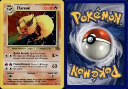 FLAREON 3/64 HOLO RARE JUNGLE POKEMON UNLIMITED HOLO HP - Image 1