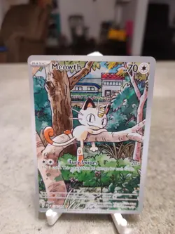 Meowth 106/094 Illustration Rare Card - Pokemon Phantasmal Flames - Near Mint - Image 1
