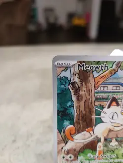 Meowth 106/094 Illustration Rare Card - Pokemon Phantasmal Flames - Near Mint - Image 3