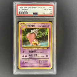 1998 Pokemon Slowbro Japanese Vending Series III PSA 10 Gem Mint - Image 1