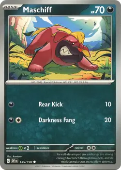 Maschiff 135/198 - SV01: Scarlet & Violet Base Set Pokemon NM Reverse Holofoil - Image 1