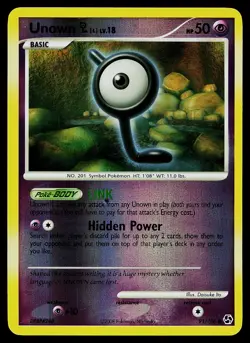 Pokemon Card - Unown [L] Great Encounters 91/106 Common Reverse Holo - Image 1