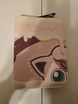 Pokemon Trading Card Holder Zipper Binder Book Holds 440 Cards Dbl Sided Jiggly - Image 1