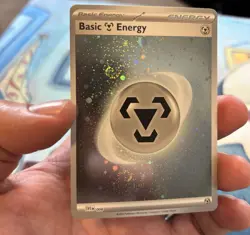 Pokemon TCG 151 Steel Holo Energy HD Double Swirl Galaxy Cosmo Foil 008 NM/M - Image 2
