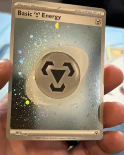 Pokemon TCG 151 Steel Holo Energy HD Double Swirl Galaxy Cosmo Foil 008 NM/M - Image 4
