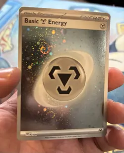 Pokemon TCG 151 Steel Holo Energy HD Double Swirl Galaxy Cosmo Foil 008 NM/M - Image 5