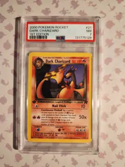 PSA 7 Dark Charizard 21/82 1st Edition Team Rocket Non Holo Pokemon TCG - Image 1
