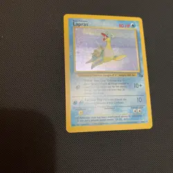 Pokemon TCG Lapras Fossil Holo Unlimited Rare Card 10/62 MP Condition - Image 4