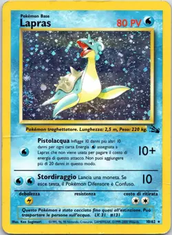 Lapras 10/62 Fossil Rare Holo Pokemon TCG 1999 - Image 3