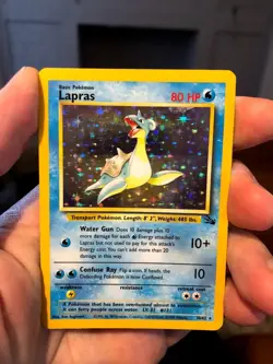 Lapras Holo Fossil Set 10/62 Pokemon Card 1999 GOOD CONDITION - Image 1