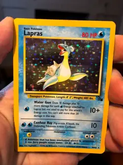 Lapras Holo Fossil Set 10/62 Pokemon Card 1999 GOOD CONDITION - Image 2