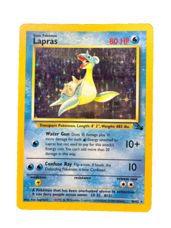 1999 Lapras #10/62 Holo MP Rare Pokemon Fossil Vintage WOTC - Image 3