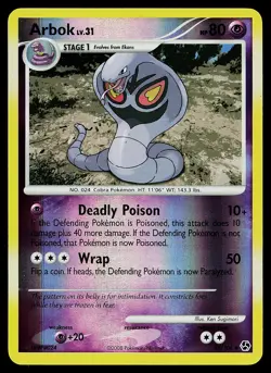 Pokemon Card - Arbok Great Encounters 33/106 Uncommon Reverse Holo - Image 1