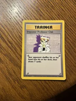 1999 Pokemon TCG Trainer Imposter Professor Oak Base Set 73/102 Rare Shadowless - Image 1