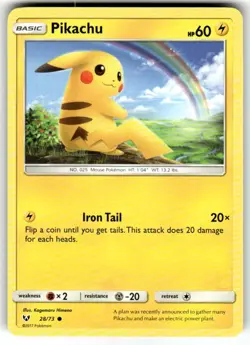 PIKACHU 28/73 COMMON SHINING LEGENDS POKEMON - Image 1