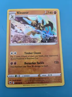 Pokemon TCG Kleavor Sword & Shield - Astral Radiance 086/189 Holo Holo Rare LP - Image 1
