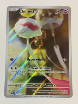 Pokemon Chimecho 179/167 Illustration Rare Sv06 Twilight Masquerade Holo 70 HP - Image 1