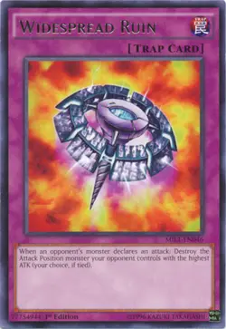 Yugioh! MP Widespread Ruin - MIL1-EN046 - Rare - 1st Edition Moderately Played, - Image 1