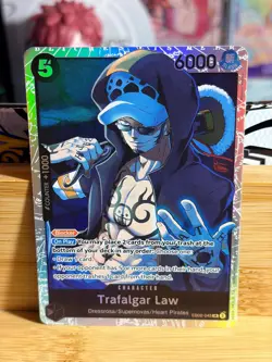 TRAFALGAR LAW EB02-045 Extra Booster Anime 25th Collection Foil One Piece TCG NM - Image 1