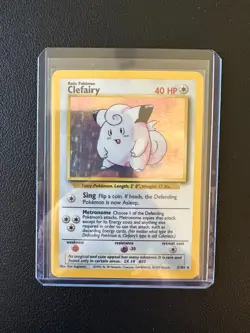 Clefairy Pokemon Card TCG 005/102 Base Set Unlimited Holo - Image 1