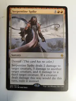 2 x Serpentine Spike MTG Rare Sorcery Cards NM (g138) - Image 3