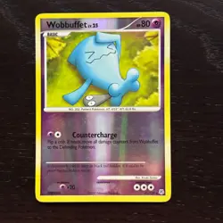 Wobbuffet 41/130 Pokemon Diamond & Pearl Reverse Holo Rare Card MP - Image 1