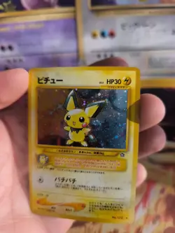 Pokemon Karte Card Pichu Neo Genesis 2000 Rare Holo Wotc japanese Exc-NM Swirl - Image 2