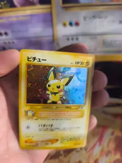 Pokemon Karte Card Pichu Neo Genesis 2000 Rare Holo Wotc japanese Exc-NM Swirl - Image 3