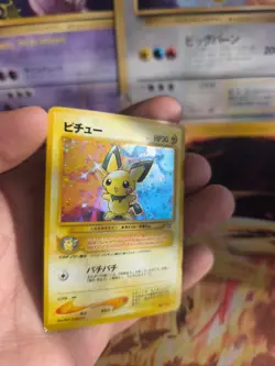 Pokemon Karte Card Pichu Neo Genesis 2000 Rare Holo Wotc japanese Exc-NM Swirl - Image 5