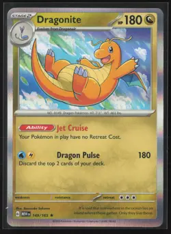 Dragonite Rare SV: Scarlet & Violet 151 149/165 NM Pokemon Card Holo - Image 1