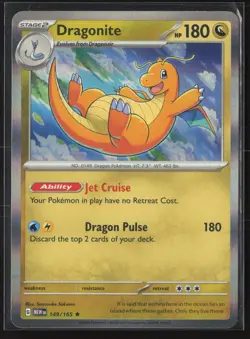 Dragonite Rare SV: Scarlet & Violet 151 149/165 NM Pokemon Card Holo - Image 1