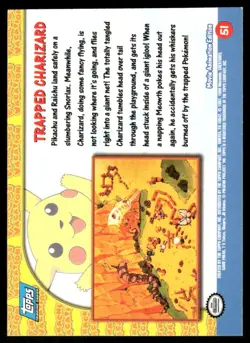 Pokemon Cards Trapped Charizard #51 Topps The First Movie Trading Cards NM - Image 2
